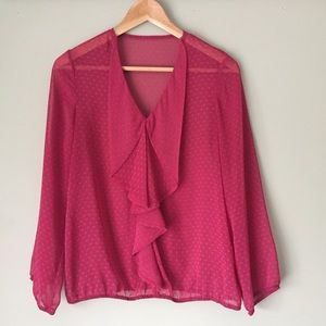 Sheer Pink Patterned Blouse
